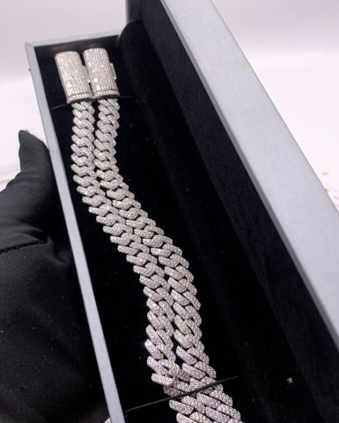 Vvs Moissanite Diamond Cuban Bracelet