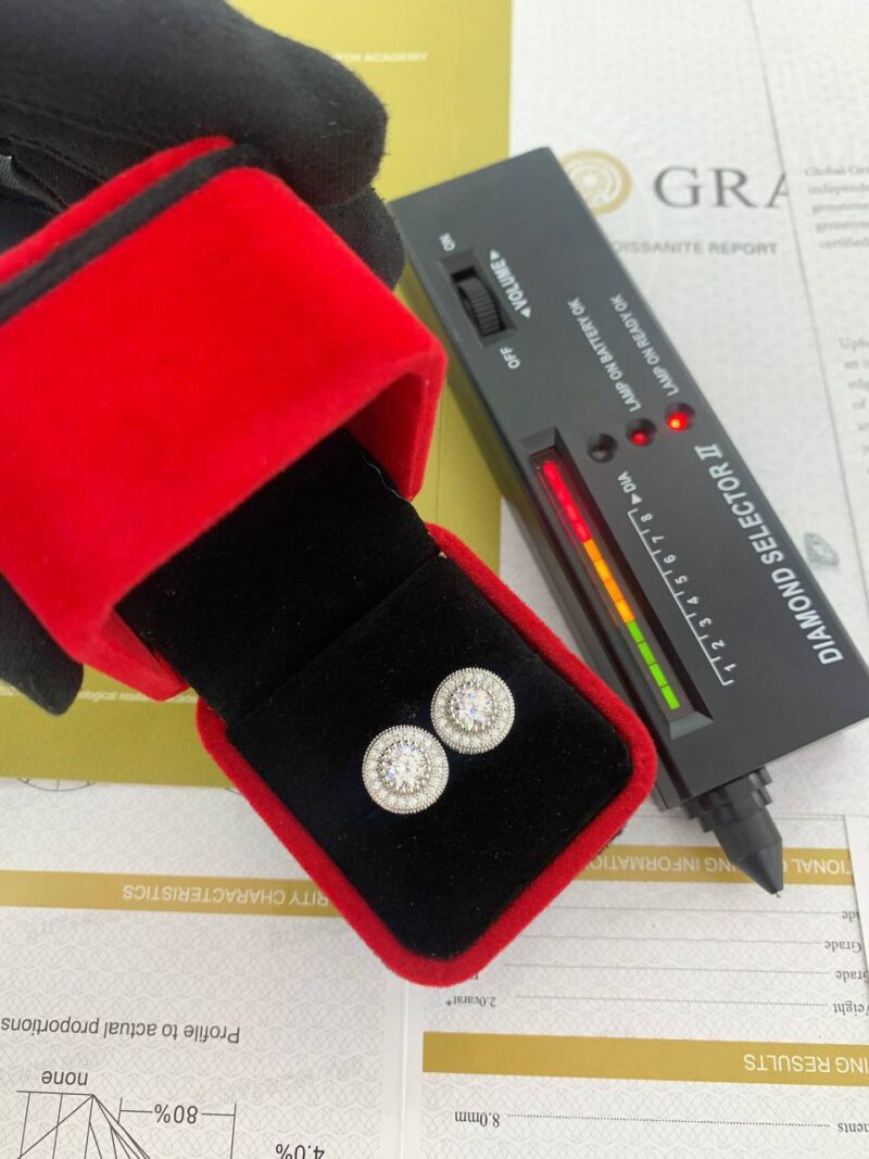 VVS Moissanite Diamonds Unisex Earrings