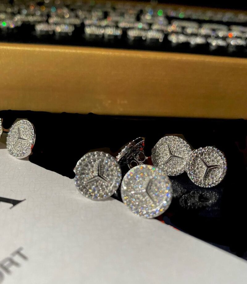 VVS Moissanite Diamond Unisex Earrings - Image 2