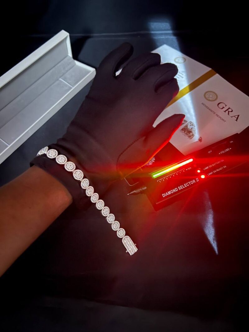 VVS Moissanite Diamond Round Layer Bracelet - Image 3