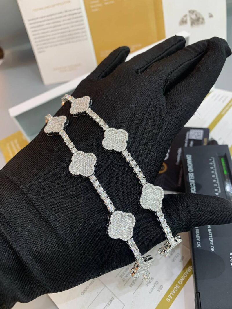 VVS Moissanite Diamond Tennis Link VCA Bracelet - Image 2