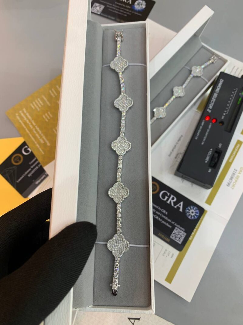 VVS Moissanite Diamond Tennis Link VCA Bracelet