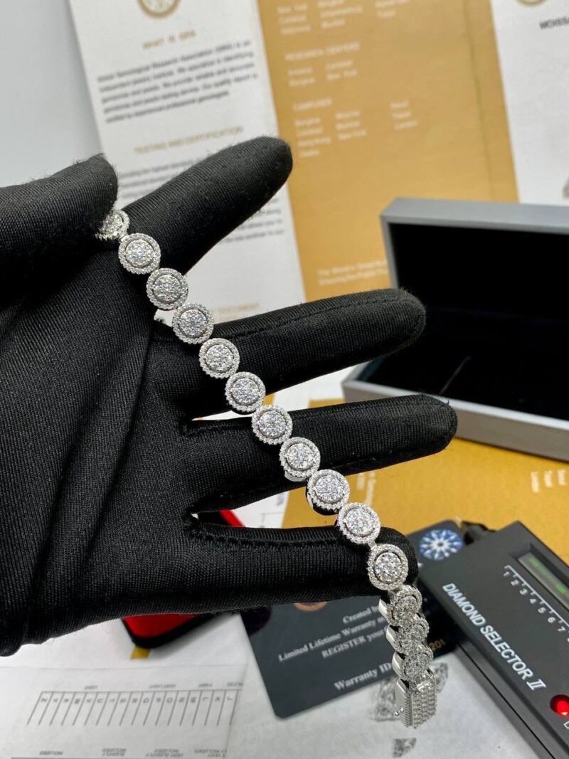 VVS Moissanite Diamond Round Layer Bracelet