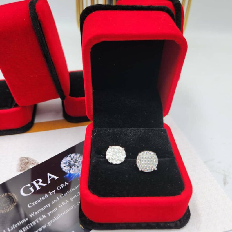 VVS Moissanite Diamond Unisex Earring - Image 3