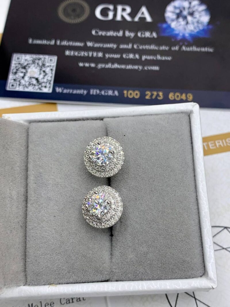 VVS Moissanite Diamonds Unisex Earrings