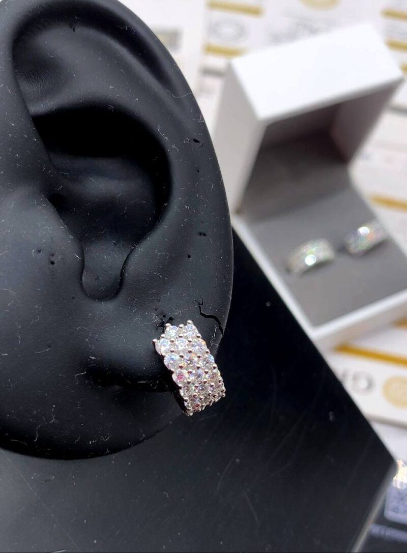 VVS Moissanite Diamond Unisex Earring - Image 2