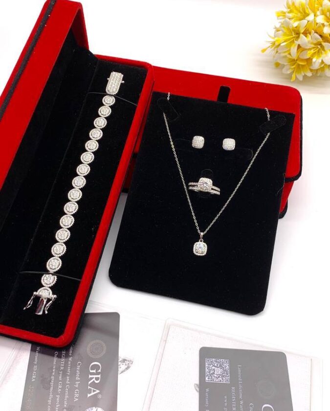 Oga wife set VVS Moissanite diamond package.