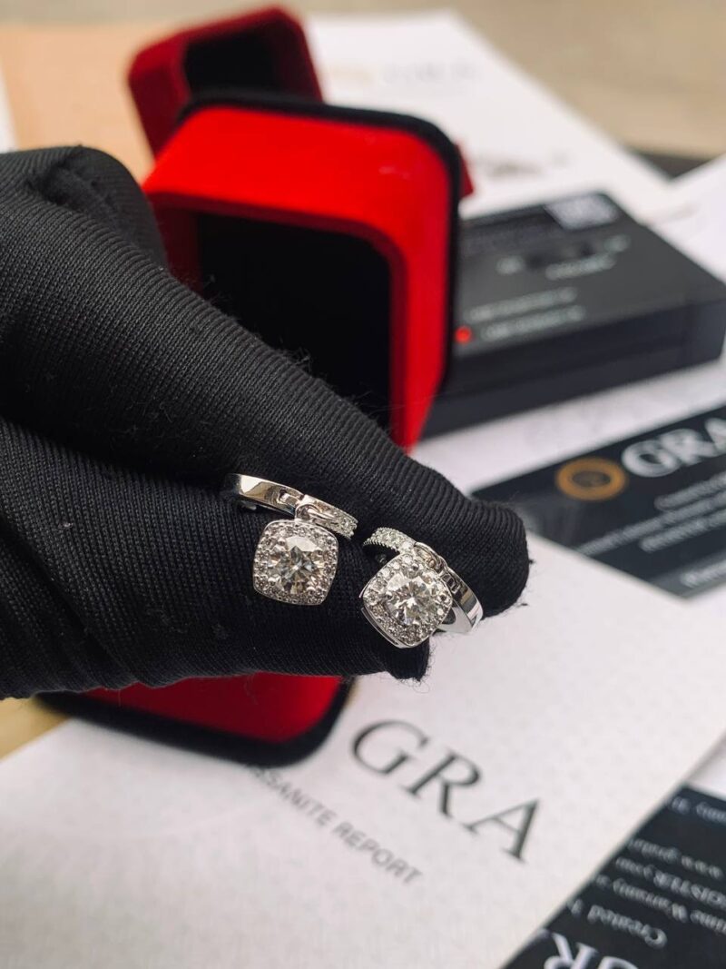 VVS Moissanite Diamond Unisex Drop Earrings